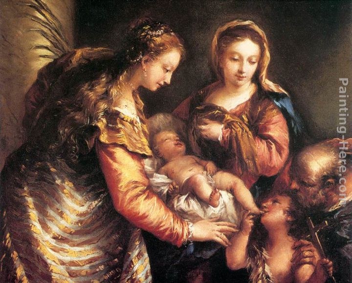 Giovanni Antonio Guardi Holy Family with St John the Baptist and St Catherine